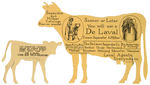 “DE LAVAL CREAM SEPARATORS” DIE-CUT COW/CALF TIN LITHO FIGURES WITH ENVELOPE.