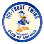 RARE 1950 DONALD DUCK CLUB MEMBER'S BUTTON.