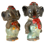 ELMER ELEPHANT PAIR OF BISQUES.