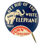 ANTI-GOP WHITE ELEPHANT 1932 CARTOON LITHO.