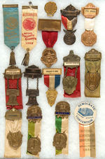 DEMOCRATIC CONVENTION BADGES 1884-1944 COLLECTION OF 15.