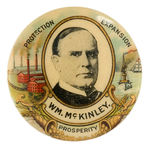 GORGEOUS AND SCARCE McKINLEY PORTRAIT BUTTON HAKE #65.