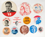 TOP CONDITION 182-PIECE PRESIDENTIAL CAMPAIGN BUTTON COLLECTION SPANNING 1968-2004.