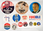 TOP CONDITION 182-PIECE PRESIDENTIAL CAMPAIGN BUTTON COLLECTION SPANNING 1968-2004.