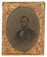 LINCOLN FROM WAIST UP MOST UNUSUAL 1864 FERROTYPE.