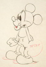 MICKEY'S RIVAL PRODUCTION DRAWING.