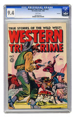 WESTERN TRUE CRIME #16 (#2) OCTOBER 1948 CGC 9.4 WHITE PAGES VANCOUVER COPY.