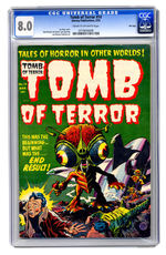 TOMB OF TERROR #14 MARCH 1954 CGC 8.0 CREAM TO OFF-WHITE PAGES FILE COPY.