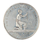 CLASSIC SLOGAN ANTI-SLAVERY 1834 BRITISH MEDAL PRODUCED FOR THE AMERICAN MARKET.