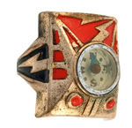 CAPTAIN MARVEL ROCKET RAIDER COMPASS RING.