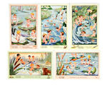 "SILLY SYMPHONY WATER BABIES" ENGLISH POSTCARDS.