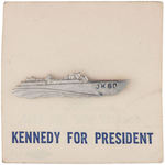 JOHN F. KENNEDY FIVE PT BOAT TIE CLASPS & PINS FROM 1960 CAMPAIGN.