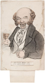 ANTI-VAN BUREN/PRO-HARRISON 1840 METAMORPHIC CAMPAIGN CARD.