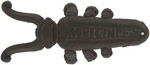 "McKINLEY" 1896 BIG CAST IRON BOOT JACK GOLDBUG.