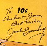 "SUPERMAN" COMIC BOOK NUMBER 25 SIGNED ON FRONT COVER BY COVER ARTIST JACK BURNLEY.