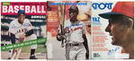 BASEBALL HALL OF FAME STARS SIGNED MAGAZINE TRIO.