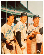 WHITEY FORD/MICKEY MANTLE/BILLY MARTIN TRIPLE SIGNED PHOTO.