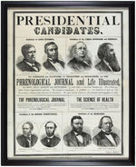 "PRESIDENTIAL CANDIDATES" RARE 1872 POSTER WITH 4 JUGATES INCLUDING "LABOR REFORMERS" CANDIDATES.