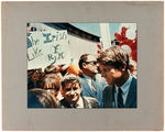 ROBERT KENNEDY FOUR LARGE COLOR PHOTOS FROM LOS ANGELES AREA JUNE 1968.