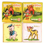 "FIDDLER PIG/BAMBI" BOXED MARX PLASTIC PUZZLES.