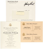 CONGRESSIONAL AND JFK LIBRARY INVITATIONS TO 50TH ANNIVERSARY JFK INAUGURATION EVENTS.