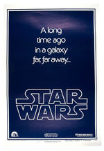 "STAR WARS" LINEN-MOUNTED TEASER POSTER.