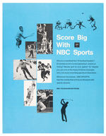 "SCORE BIG WITH NBC SPORTS" 1969 PROMO DART BOARD IN SHIPPING CARTON.