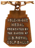 GOLFER JAMES BARNES PERSONALLY OWNED "U.S. ROYAL" GOLF THEME POCKET WATCH W/HOLE-IN-ONE METAL FOB.