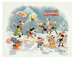 WALT DISNEY STUDIO CHRISTMAS CARD FOR 1934.