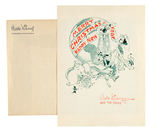 WALT DISNEY STUDIO CHRISTMAS CARD FOR 1941.