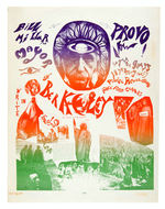 "BILL MILLER FOR MAYOR OF BERKELEY" PSYCHEDELIC CAMPAIGN POSTER.