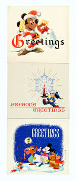 WALT DISNEY STUDIO CHRISTMAS CARDS FOR 1943-1949.