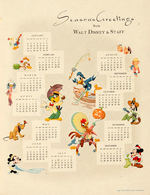 WALT DISNEY STUDIO CHRISTMAS CARDS FOR 1943-1949.