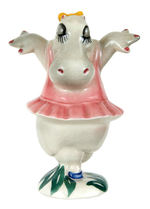 FANTASIA HIPPO BALLERINA FIGURINE BY VERNON KILNS.