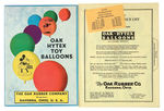 "THE OAK RUBBER COMPANY" EXTENSIVE LOT W/PROMOTIONAL MATERIAL PROMOTING DISNEY BALLOONS.