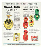 "THE OAK RUBBER COMPANY" EXTENSIVE LOT W/PROMOTIONAL MATERIAL PROMOTING DISNEY BALLOONS.