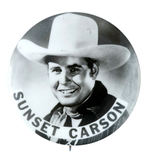 "SUNSET CARSON" TOP QUALITY REAL PHOTO BUTTON.