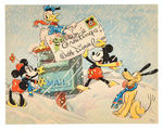 WALT DISNEY STUDIO CHRISTMAS CARD FOR 1936.