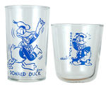 DONALD DUCK GLASS PAIR.