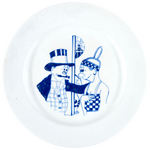 MUTT & JEFF/JIGGS & MAGGIE COMIC STRIP CHARACTER CHINA PLATE TRIO.