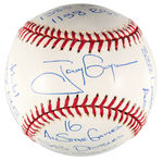 TONY GWYNN "THE STATBALL" BOXED LIMITED EDITION SIGNED BASEBALL.