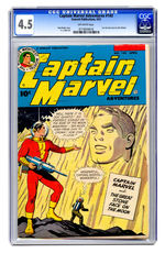 CAPTAIN MARVEL ADVENTURES #143 APRIL 1953 CGC 4.5 OFF-WHITE PAGES.