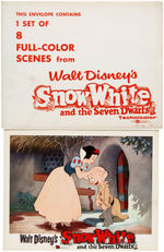 "SNOW WHITE AND THE SEVEN DWARFS" 1958 RE-RELEASE PRESSBOOK & LOBBY CARD SET WITH ENVELOPE.