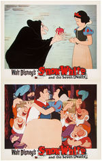 "SNOW WHITE AND THE SEVEN DWARFS" 1958 RE-RELEASE PRESSBOOK & LOBBY CARD SET WITH ENVELOPE.