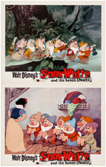 "SNOW WHITE AND THE SEVEN DWARFS" 1958 RE-RELEASE PRESSBOOK & LOBBY CARD SET WITH ENVELOPE.