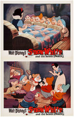 "SNOW WHITE AND THE SEVEN DWARFS" 1958 RE-RELEASE PRESSBOOK & LOBBY CARD SET WITH ENVELOPE.