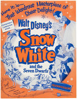 "SNOW WHITE AND THE SEVEN DWARFS" 1958 RE-RELEASE PRESSBOOK & LOBBY CARD SET WITH ENVELOPE.