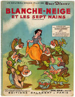 "SNOW WHITE AND THE SEVEN DWARFS" FRENCH HACHETTE BOOK & SHEET MUSIC FOLIO.