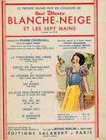 "SNOW WHITE AND THE SEVEN DWARFS" FRENCH HACHETTE BOOK & SHEET MUSIC FOLIO.