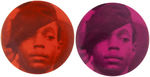 BLACK PANTHER BOBBY HUTTON CIRCA 1967-68 PORTRAIT BUTTON PAIR.